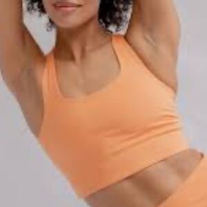 GIRLFRIEND COLLECTIVE Orange Paloma Racerback Bra Size XL Active Sports bra.
